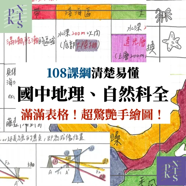 【鯊】108課綱國中地理1-3冊、理化、生物、地科!