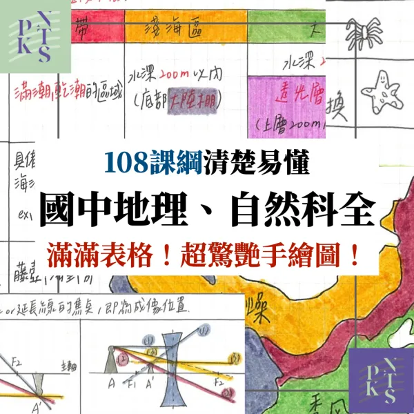 【鯊】108課綱國中地理1-3冊、理化、生物、地科！